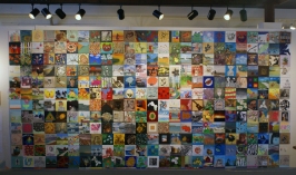 The Mosaic Project installation, the Hardy Gallery, Ephraim, WI. My 2010 piece is on the far right, 8th from the top.