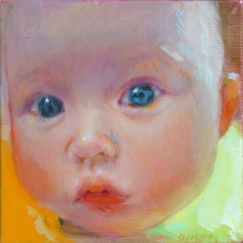Big Baby, 2018, oil on canvas. 5.5" x 5.5"