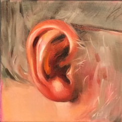 Lend Me Your Ear, 2016, oil on canvas.